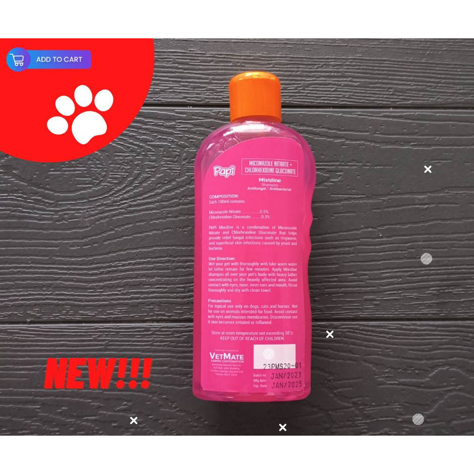 Papi Mixidine Antifungal & Antibacterial Shampoo 250mL | Shopee Philippines