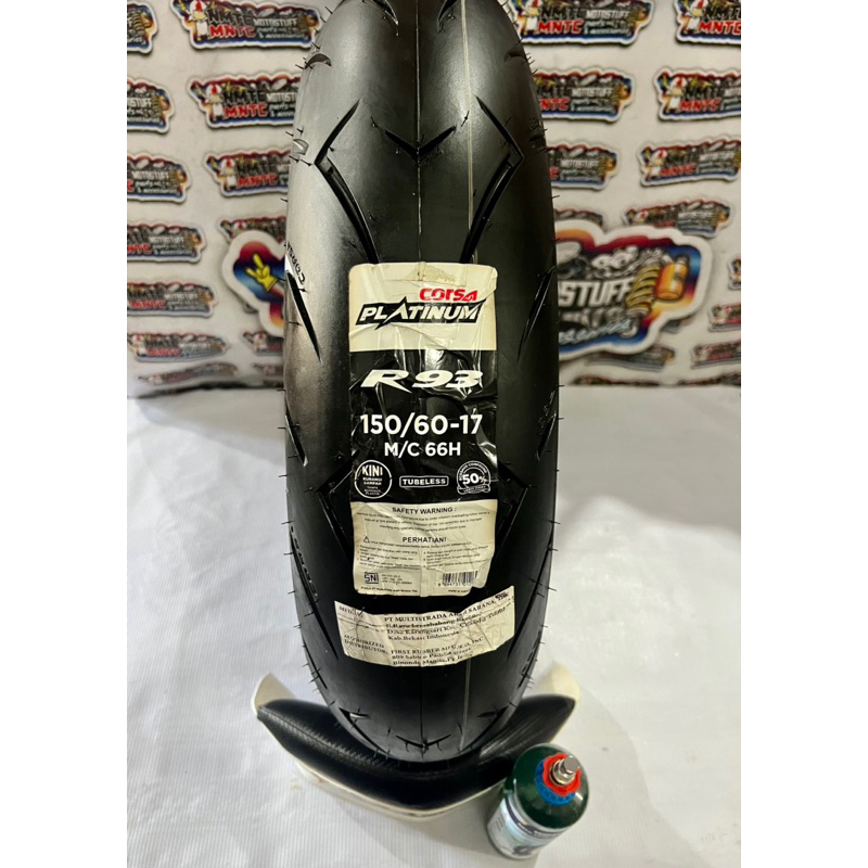 CORSA R93 PLATINUM 150/60/17 TIRE T/L W/ FREE SEALANT/TIREVALVE ...