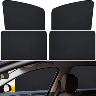 WINOMO Car Window Shades Automotive Window Sunshades Side Window Sunshade  Car Curtains UV Sunshade Drape Window Shield (2pcs Black)