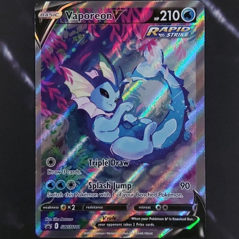 Pokemon TCG Vaporeon V Alternate Art (Vaporeon VMAX Premium Collection