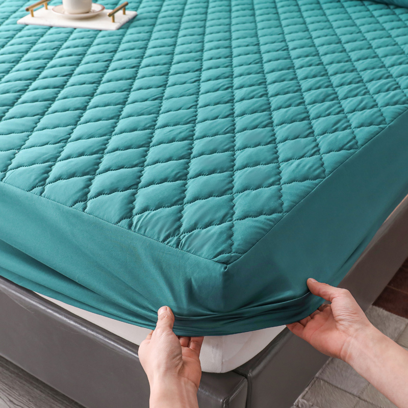 100% Waterproof Mattress Cover Quilted Cotton Mattress Pad Fitted Bed ...