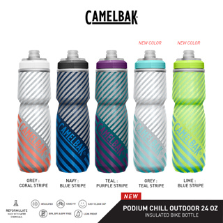 CamelBak Podium Chill Outdoor 24 oz Navy Stripe