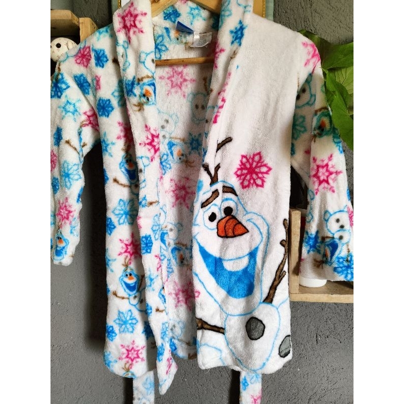 OLAF FROZEN BATH ROBE FOR KIDS GOOD CONDITION 812 YRS OLD ML Shopee
