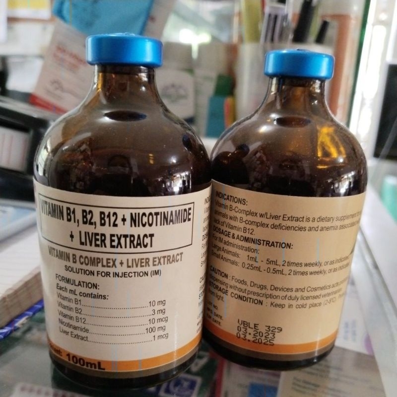 Vitamin B1, B2, B12 + Nicotinamide + Liver Extract 100mL Shopee