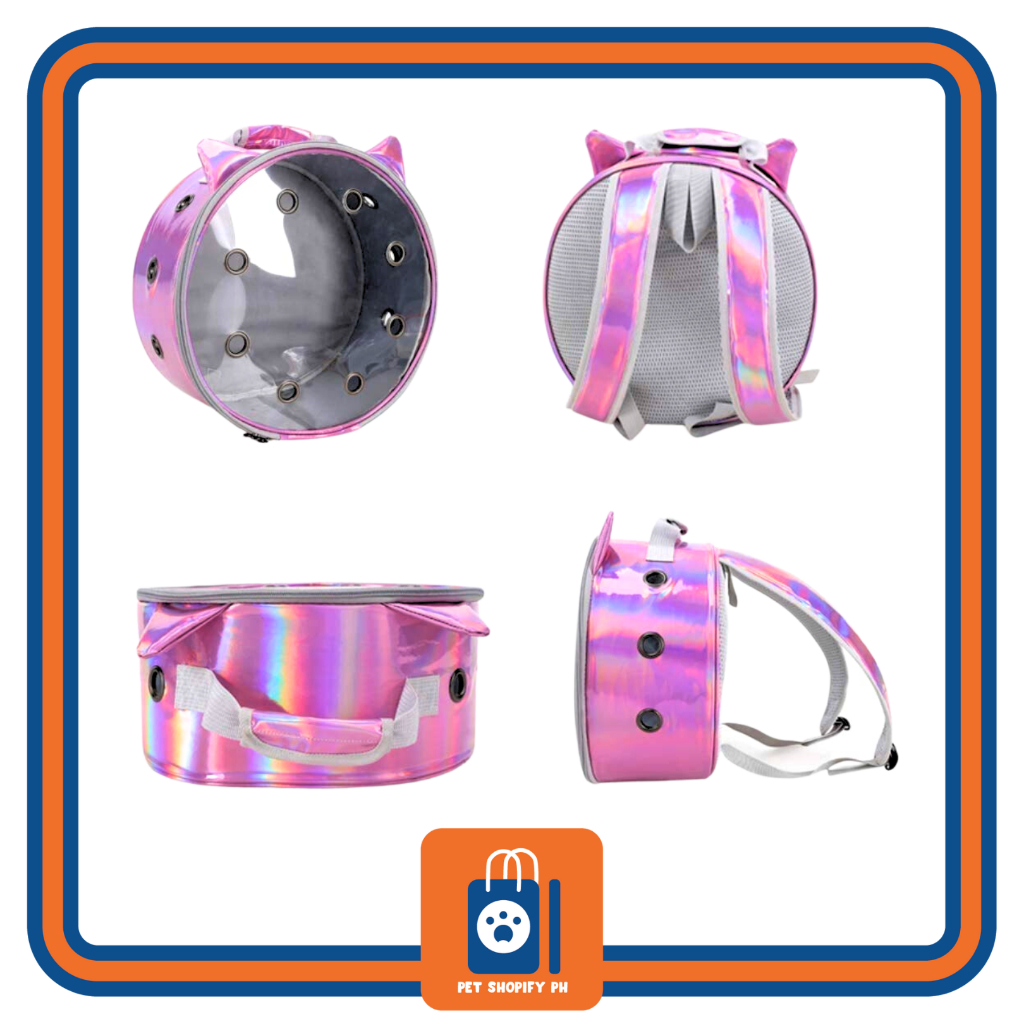 ROUND CAT EAR PET TRAVEL CARRIER BACKPACK (Available in THREE COLORS ...