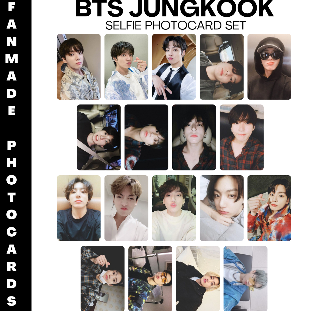 BTS JUNGKOOK JK SELFIE FANMADE PHOTOCARD SET | Shopee Philippines