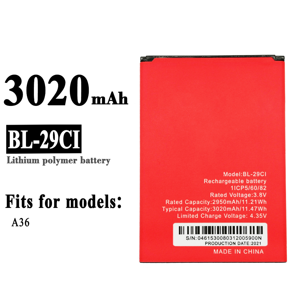 Itel A36 Battery BL-29CI Battery Lithium polymer battery | Shopee ...