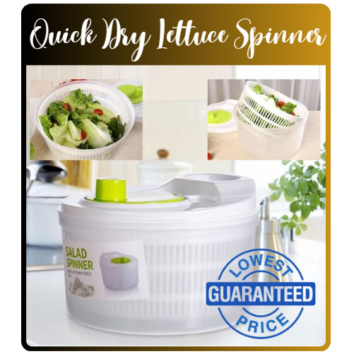 Salad Spinner Fruits And Vegetables Dryer Quick Dry Design Bpa Free Dry Off  And Drain Lettuce And Vegetable