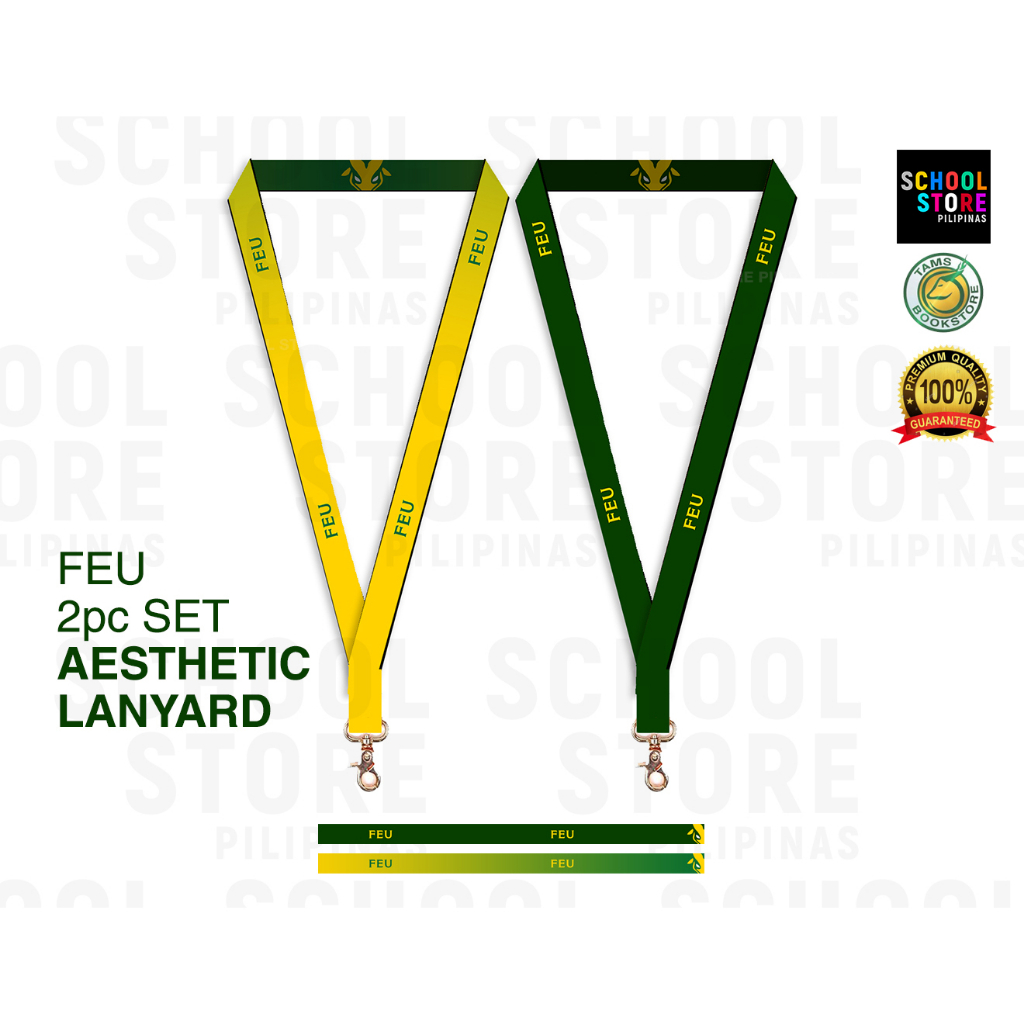 FEU AESTHETIC Minimalist Lanyard - 2 pc Set - Far Eastern University ...