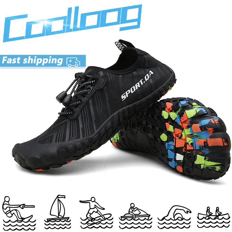 Coolloog Unisex Aqua Shoes Breathable Quick Dry Nonslip Water Shoes