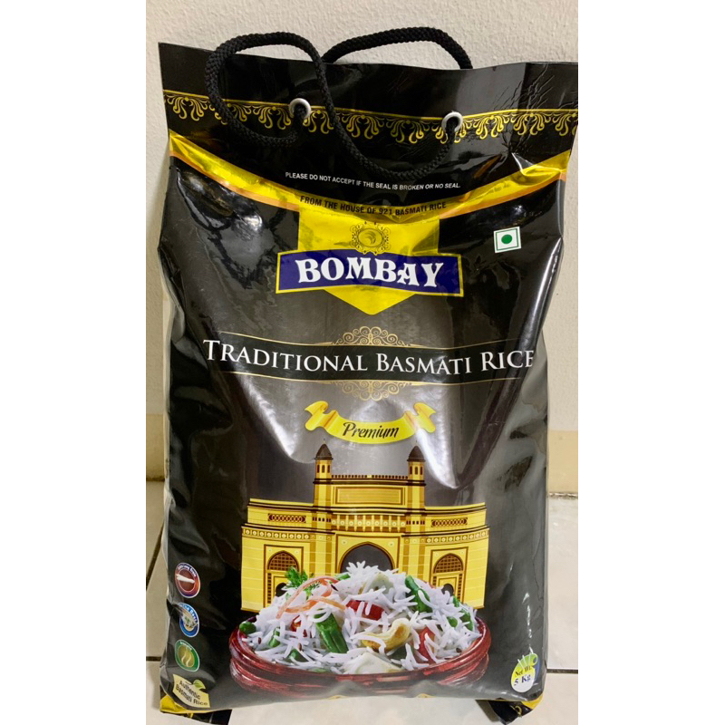 BOMBAY Traditional Premium Basmati Rice 5kgs {Made in India} Shopee