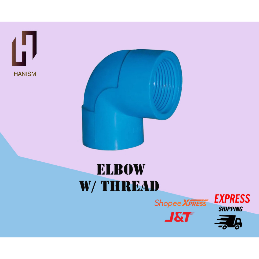 PVC Blue Elbow With Thread 1/2" 3/4" 1" Shopee Philippines