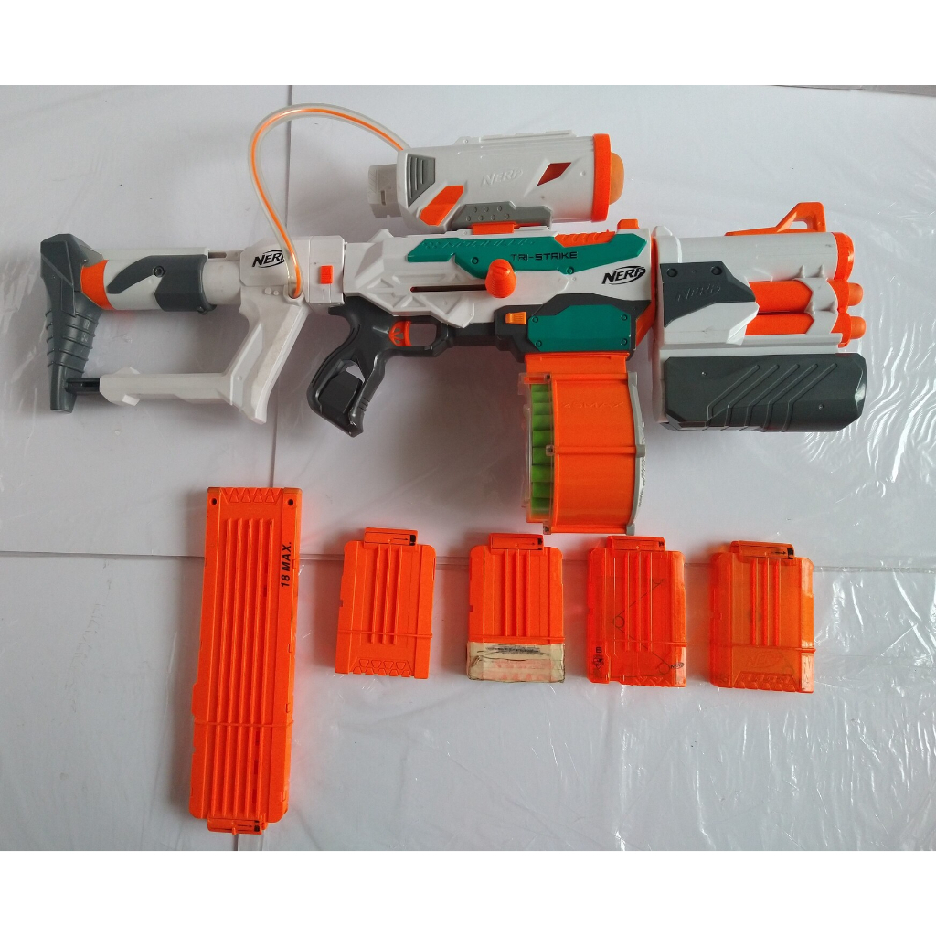 Nerf Modulus TriStrike with Extra Cartridges Blaster USA Shopee