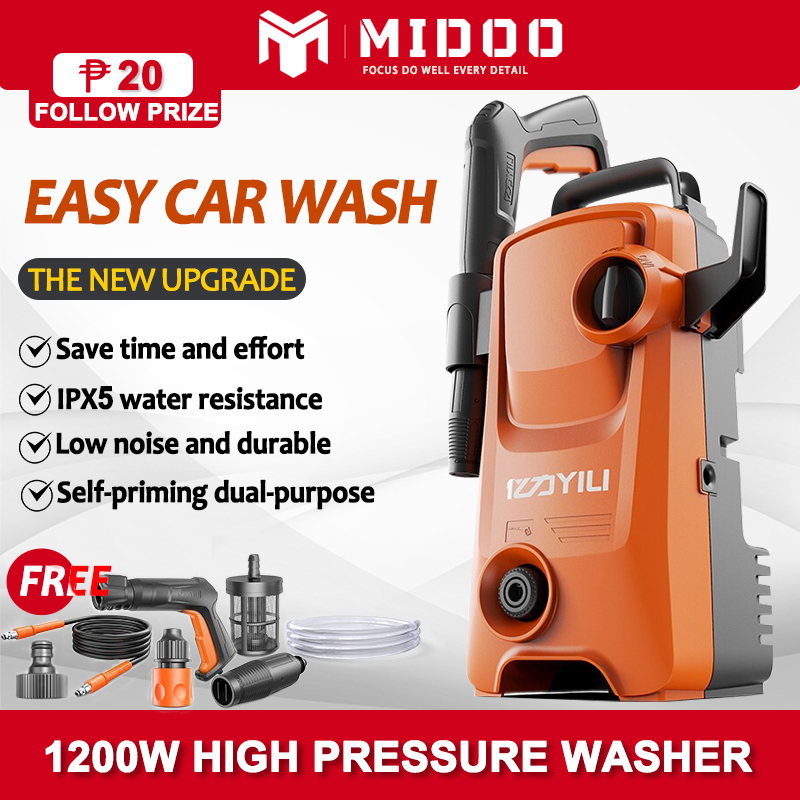 MIDOO Portable High Pressure Washer Home Multifunctional Car Wash Heavy ...