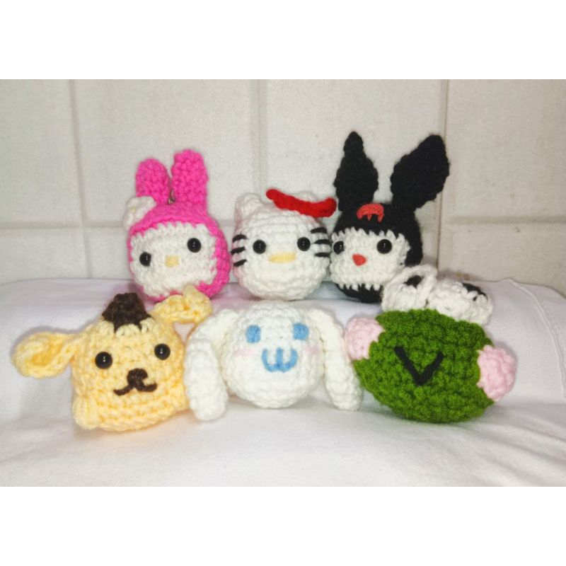 Sanrio Keychain Amigurumi (hello Kitty, Cinnamaroll, Kuromi, My Melody 