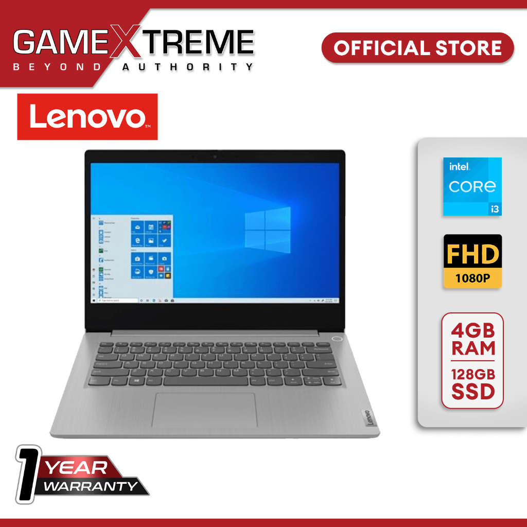 Lenovo Ideapad 3 14"FHD Laptop i31115G4 4GB/128GB Win 11 [Platinum