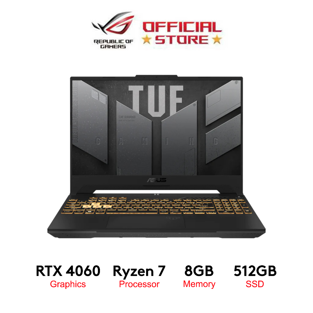 Asus Tuf A15 Fa507nv Lp051w 156 Inch Fhd Ryzen 7 7735hs 8gb 512gb Ssd Rtx 4060 Win 11 Gaming 1425