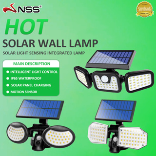 Hyper Tough Solar Motion 4-Head Adjustable LED Security Light with