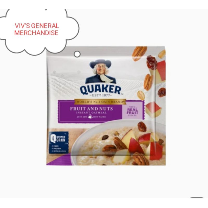 Quaker Fruits and Nuts Instant Oatmeal ( 35g ) Shopee Philippines