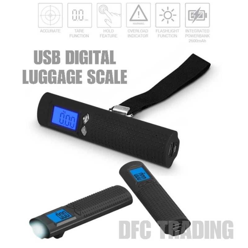 DIGITAL USB ACCURATE LUGGAGE WEIGHING SCALE WITB FLASHLIGHT UPTO 50KG