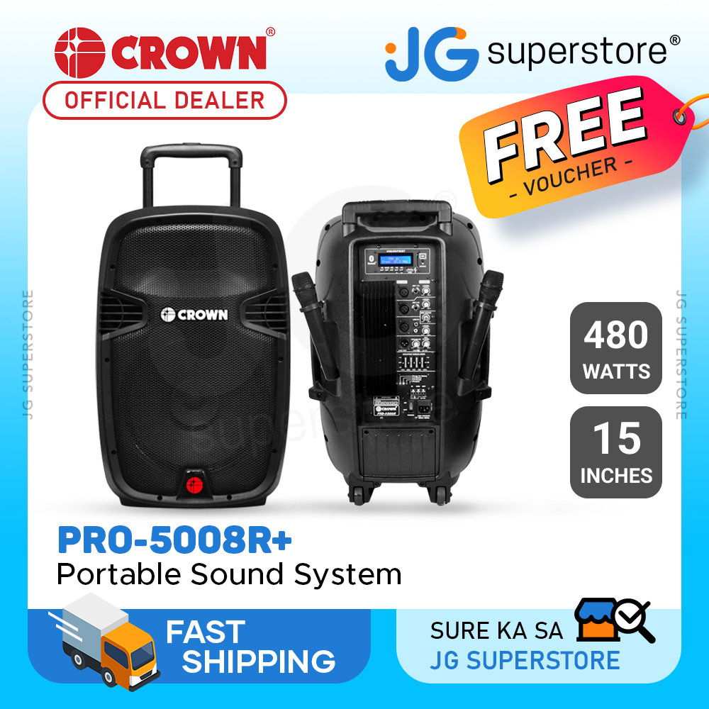 Crown Pro 5008r 480w 15 2 Way Active Rechargeable Sound System