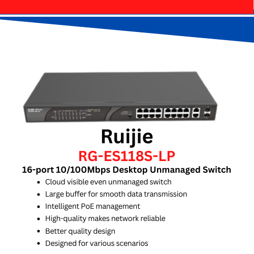 Reyee 16-Port Gigabit Unmanaged Desktop Switch