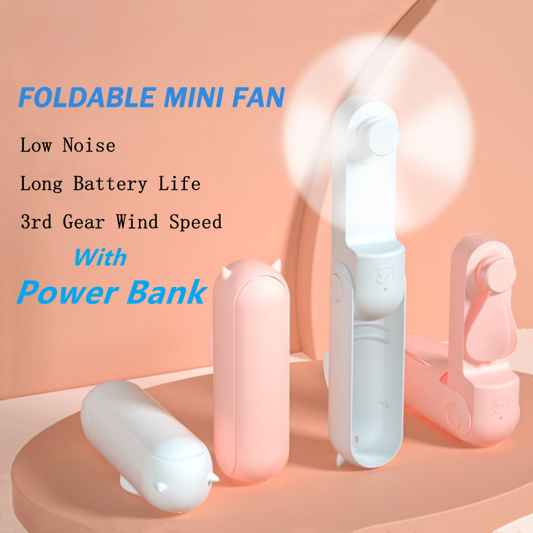 New Mini Fan with Power Bank Typec Fast Charge Portable Rechargeable