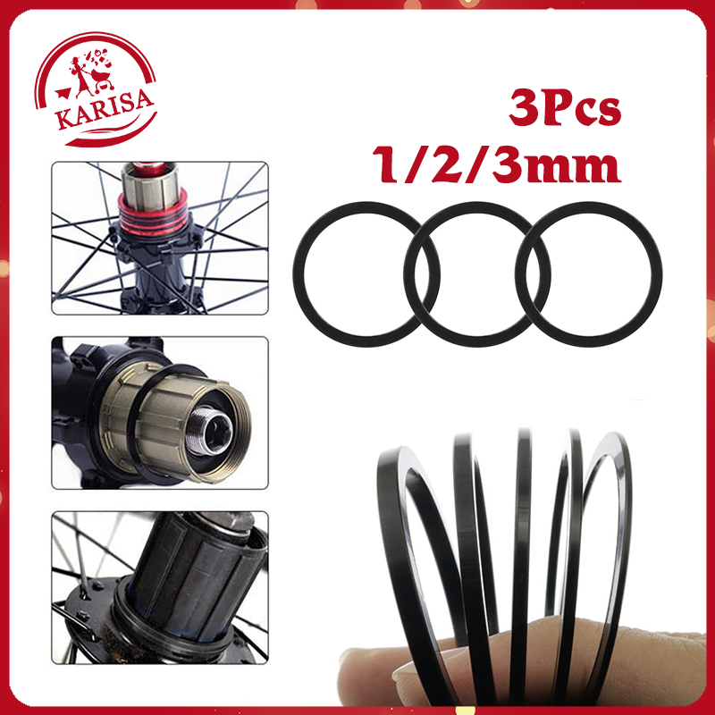 3Pcs Aluminum Alloy Bicycle Hub Cassette Flywheel Spacer 1mm 2 mm 3mm