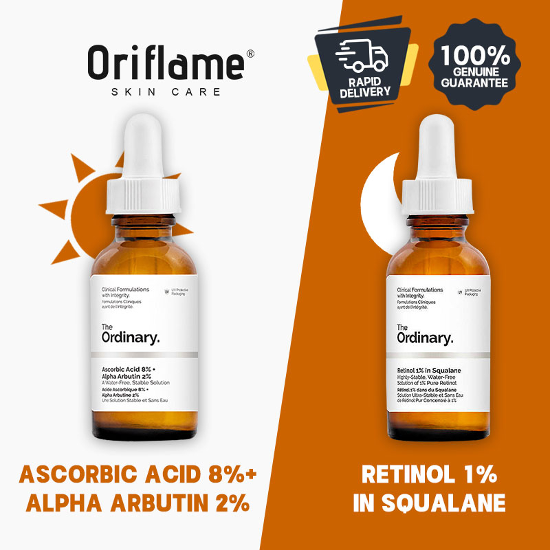 The Ordinary Ascorbic Acid 8 Alpha Arbutin + Retinol 1 In Squalane