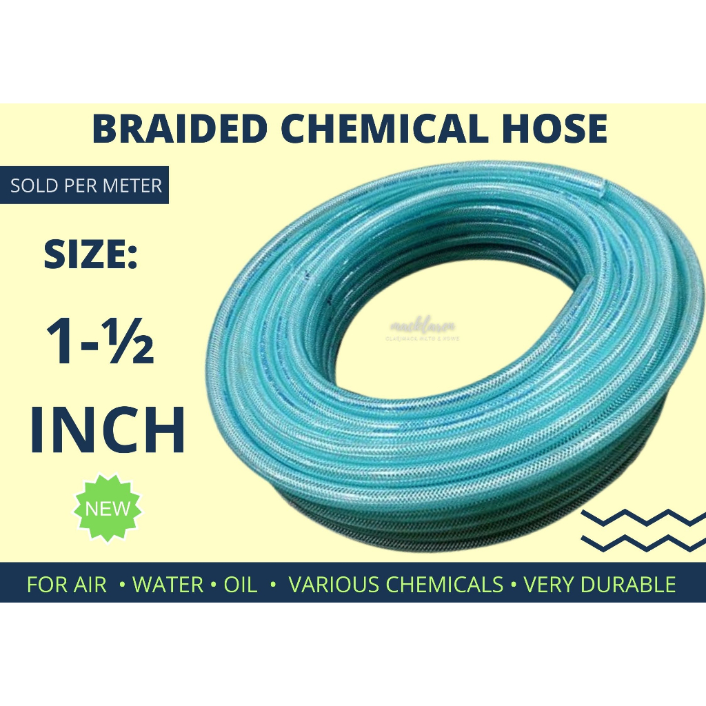 Braided Hose ️ Chemical Hose 11/2" inch ️ Water Hose ️ Sold per meter