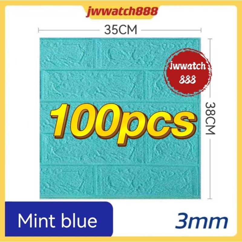 100pcs Wallpaper 35×38cm Adhensive 3D Brick wall stickers wallpaper