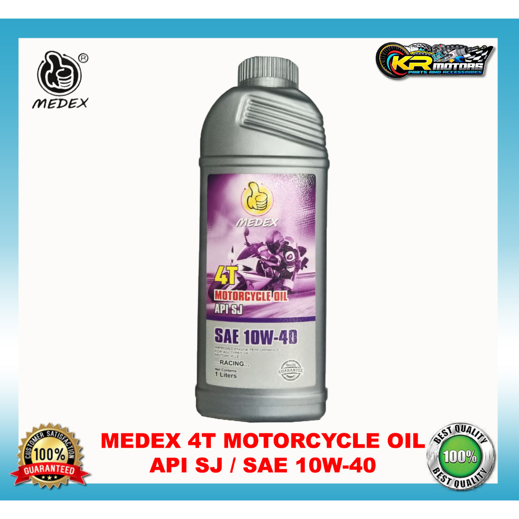 Medex 4T SAE 10W40 Motorcycle Oil API SJ Sold By Piece - 1 Liter ( High ...