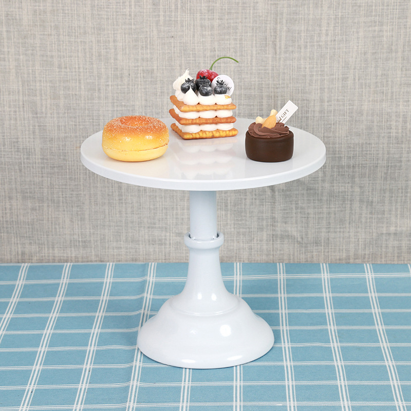 3Pcs Metal Iron Cake Stand Round Pedestal Dessert Holder Cupcake ...