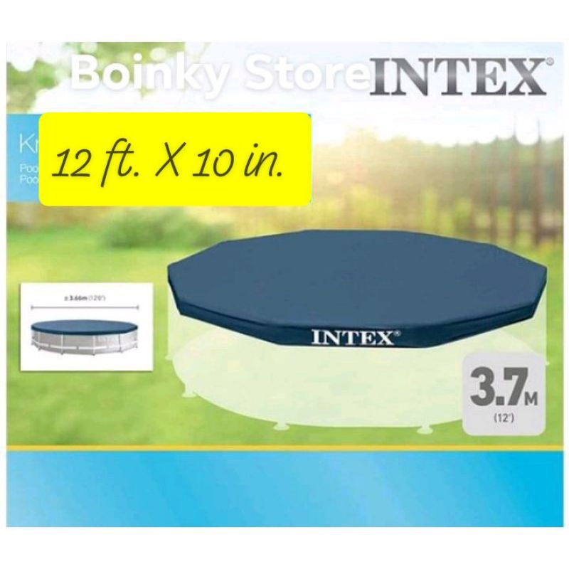 Intex 3.7m Pool COVER 12ft. x 10in. (3.66m) for Round Metal Frame Pool 12ft x 10in. (Not EASY