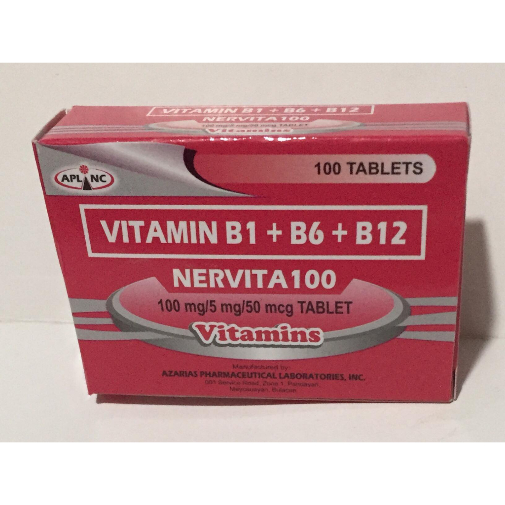 Relist Vitamin B1+ B6 + B12 *BComplex 100 tabs | Shopee Philippines