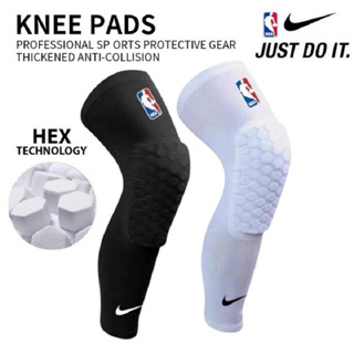 Nike NBA White Silk Kneepad Leg Sleeve Soft Fabric Sports Padded