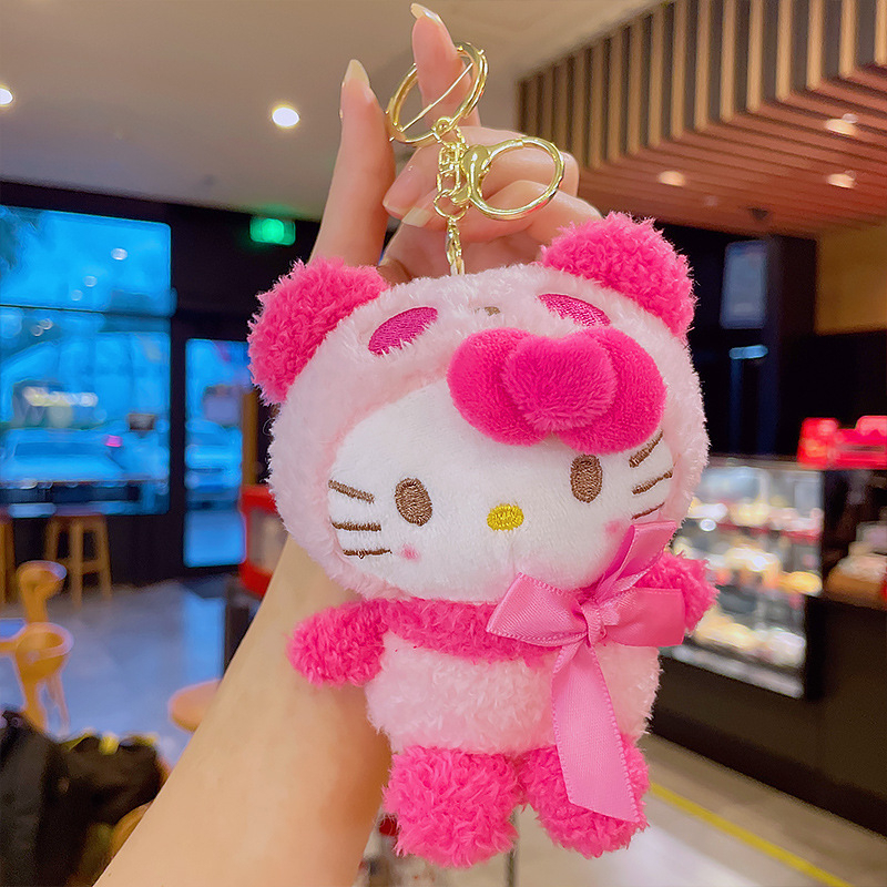 12cm Sanrio Kuromi Cinnamoroll Plushie Keychain Miniso Hello Kitty My ...