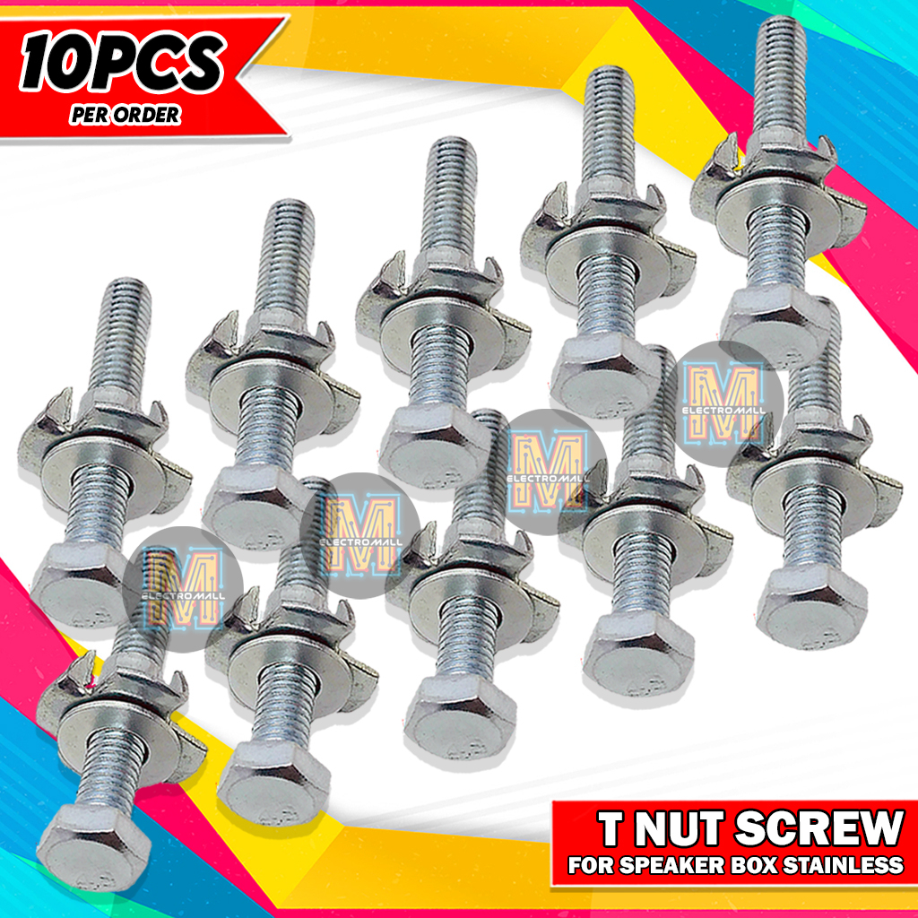 10PCS T NUT SCREW BOLT FOR SPEAKER BOX BAFFLE BOX SOUND SYSTEM FLIGHT