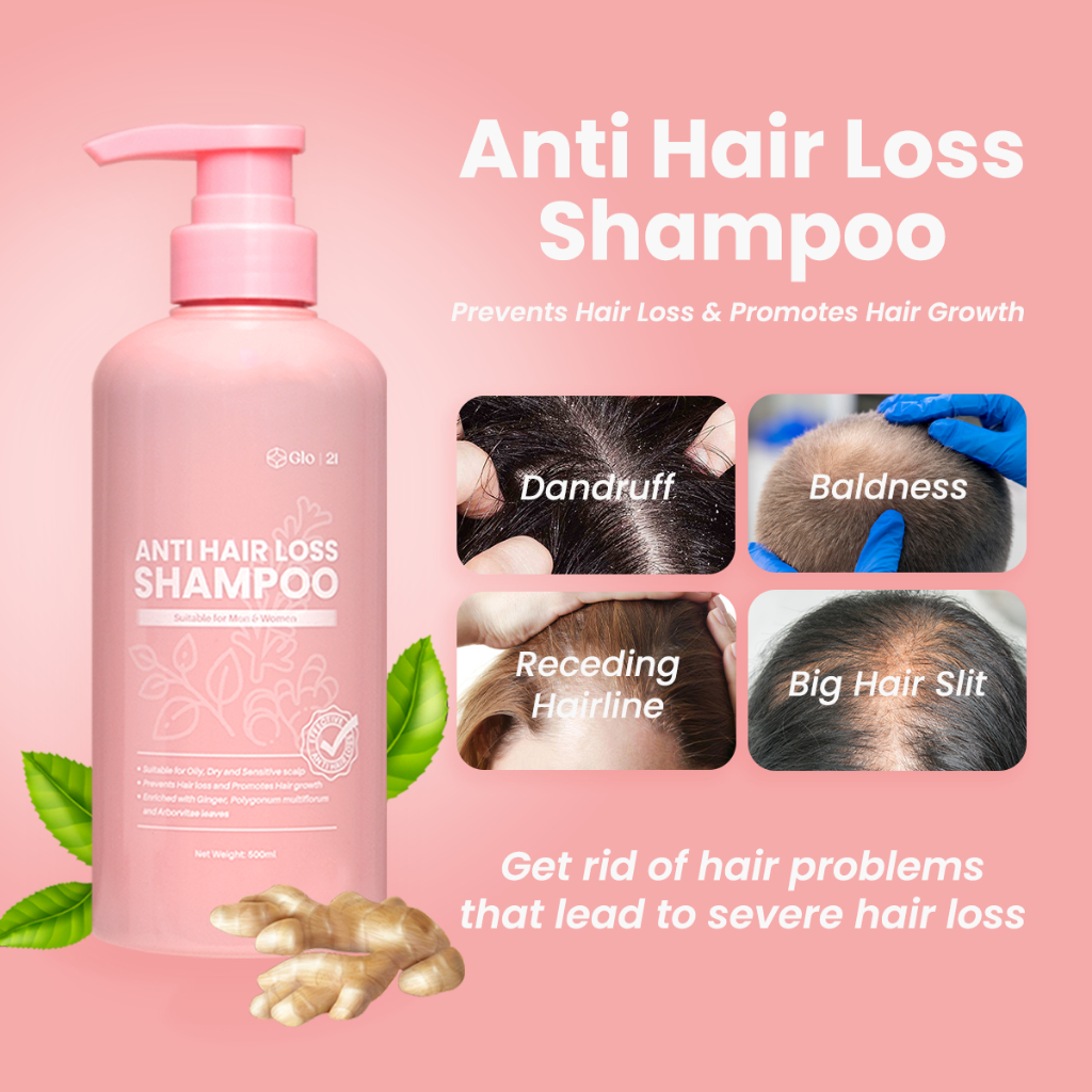 GLO 21 Anti Hair Loss Shampoo For Men and Women Prevent Hair Loss