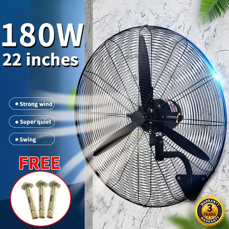 22 Inches High Power Industrial Fan High Quality 3 Speed Wall Electric