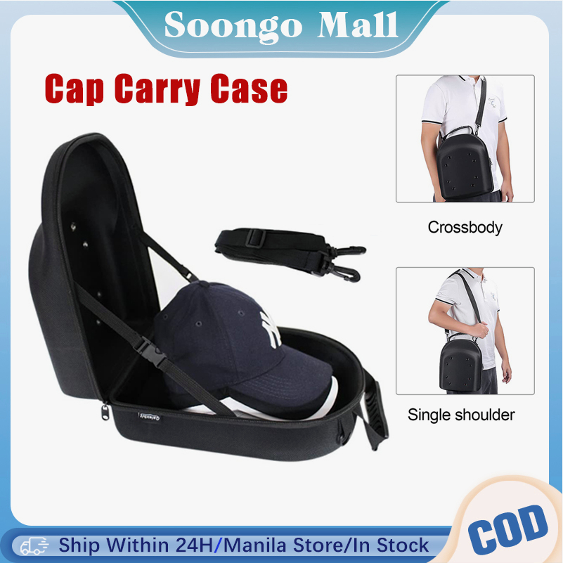 Portable Baseball Cap Carry Case 12 inch Travel Hat Carrier Bag Box