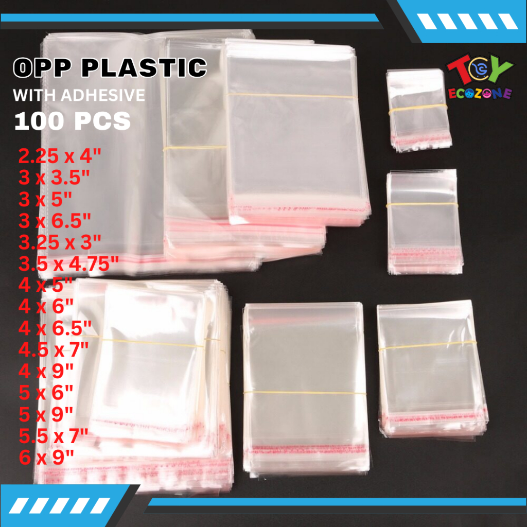 100pcs OPP with Adhesive Clear Plastic Poly Bag (Packaging for Mask ...