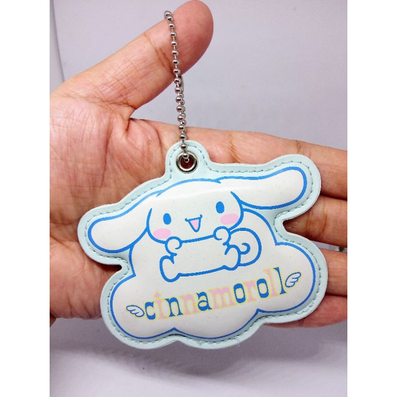 Sanrio Cinnamoroll Name Tag for Bag Leather Charm Keychain | Shopee ...