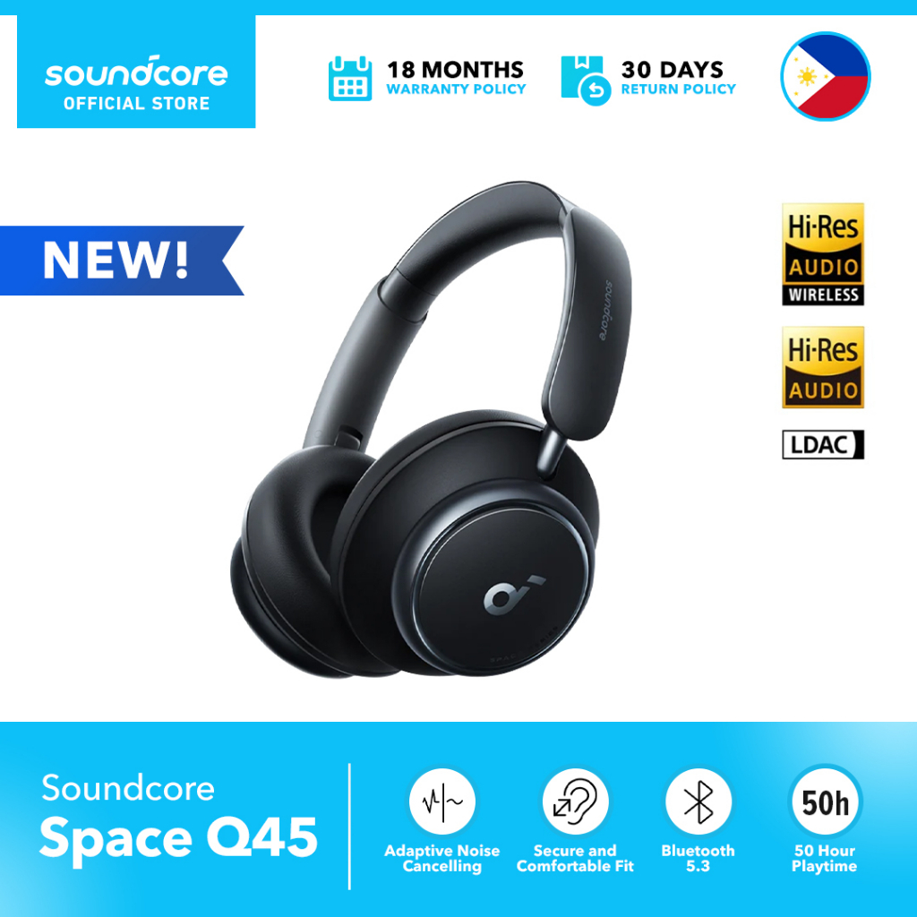 Soundcore by Anker Space Q45 Wireless Headphones, Bluetooth, Hi-Res ...