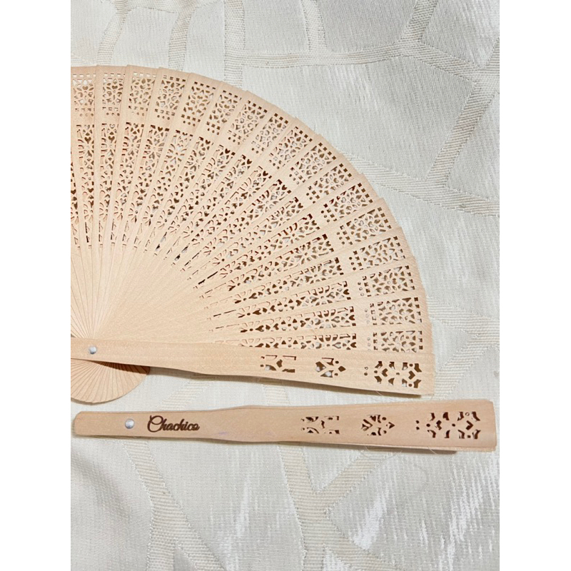 Personalized Wooden Bamboo Fan with FREE Name Engrave Laser Engraved