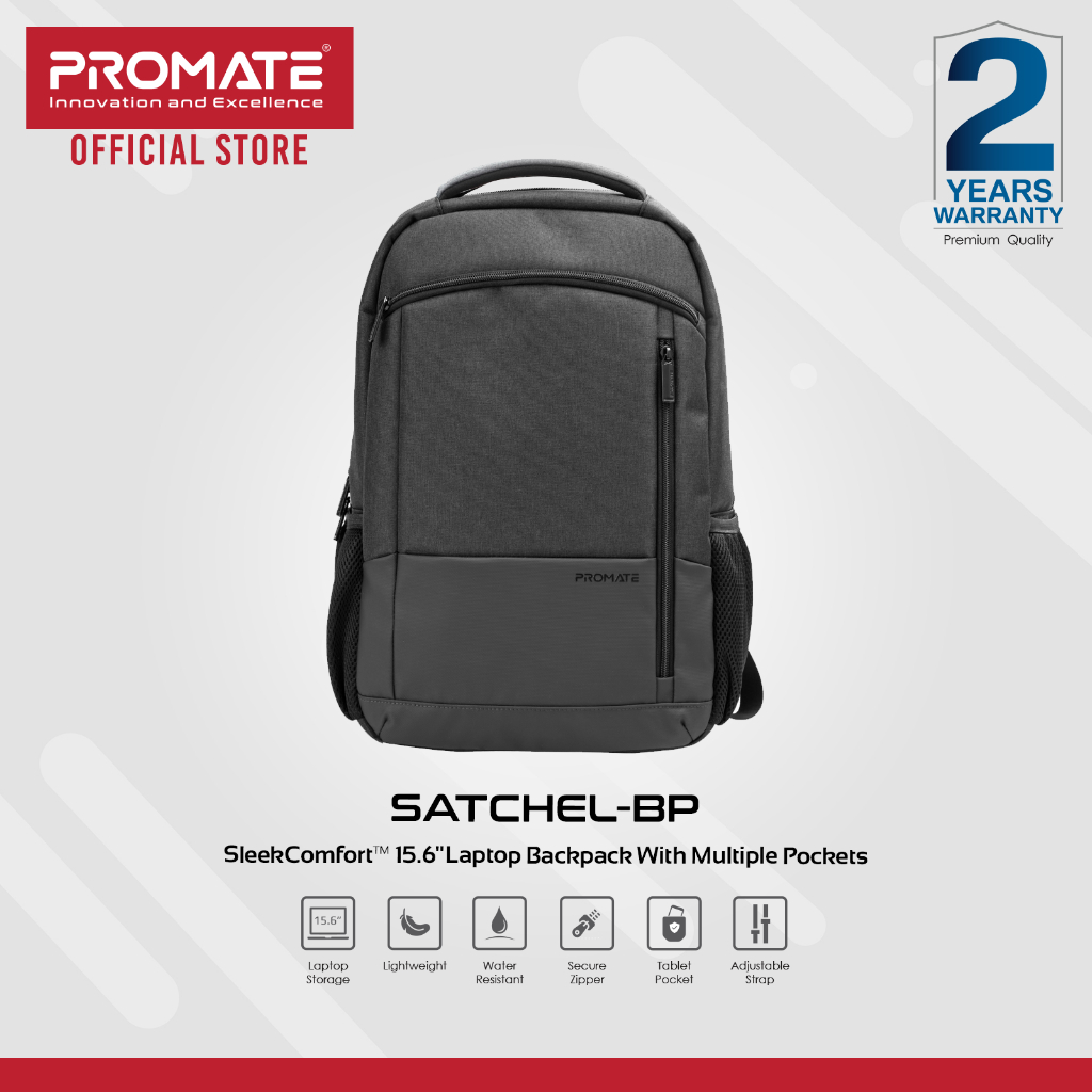Promate SatchelBP 15.6"Laptop Backpack With Multiple
