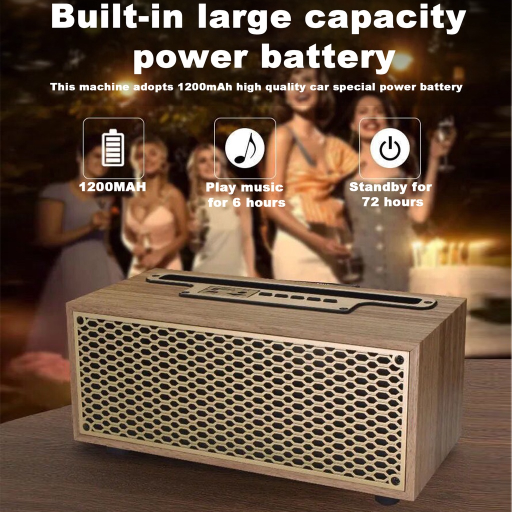 MINI Wireless Bluetooth speaker Radio high volume desktop wooden retro ...