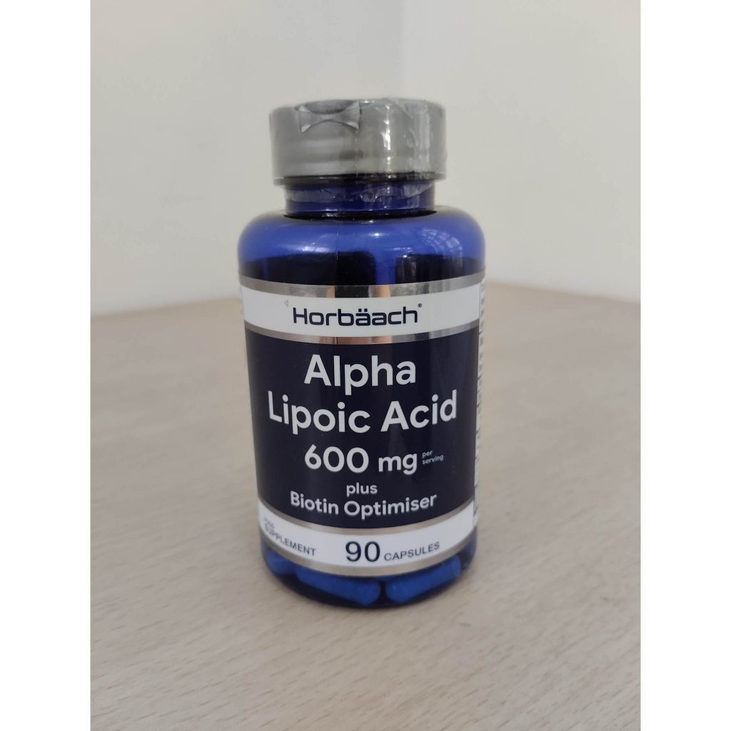 SALE!!! Horbaach ALPHA LIPOIC ACID 600 mg PLUS BIOTIN OPTIMIZER 90