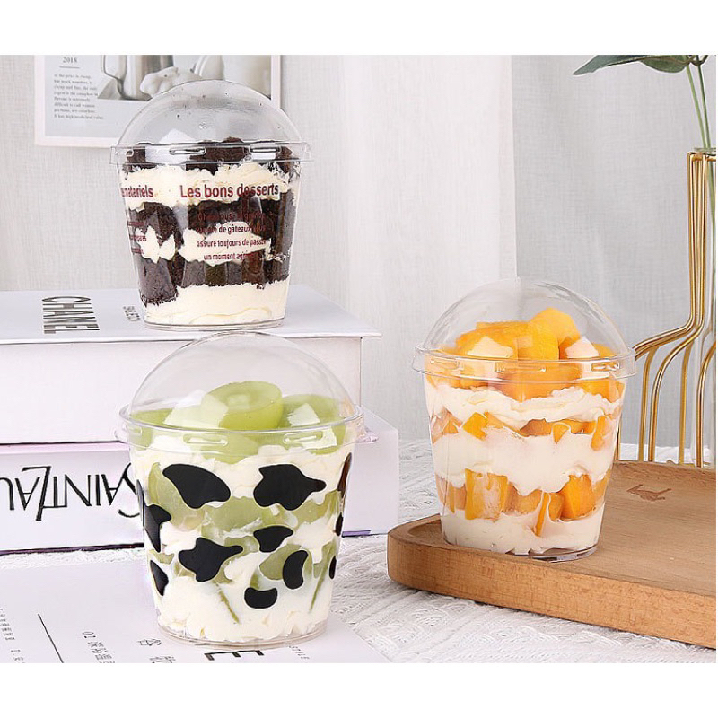 10pcs cylinder deli container dessert container mousse container hard ...
