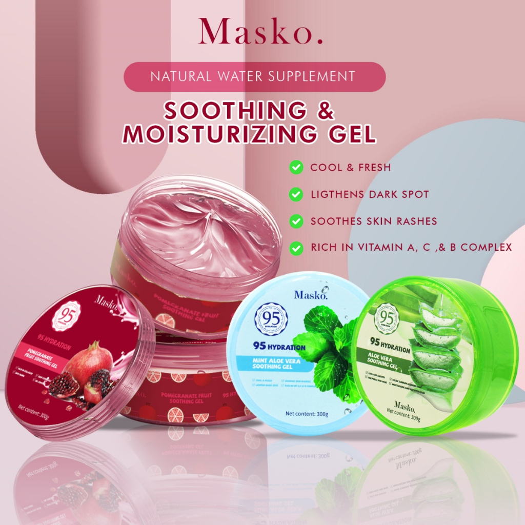Masko Aloe Vera Gel Vitamin E Extract Soothing and Hydrating, Sunburn